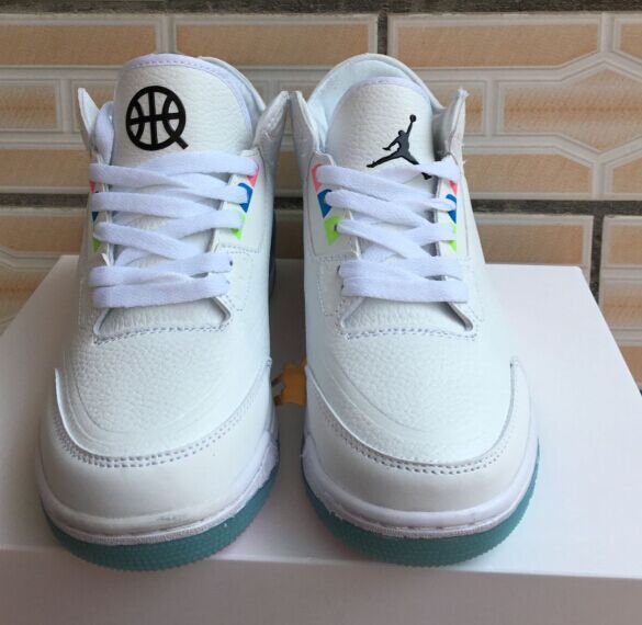 Women Air Jordan 3 White Rainbow Shoes - Click Image to Close